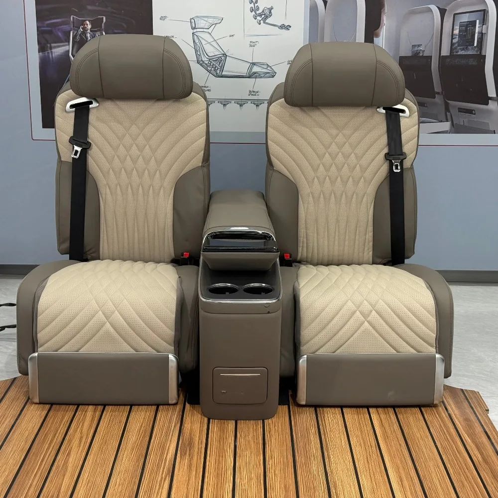 Custom Double Seat Interior Upgrade Luxury Car Seat with Central Control System for Kia Carnival  Innova Sienna T6