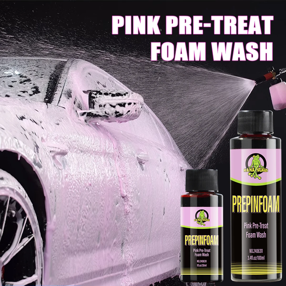 

Pink foam car wash shampoo Car Shampoo High Concentration Car Accessories Detailing Wash Super Foam Cleaner