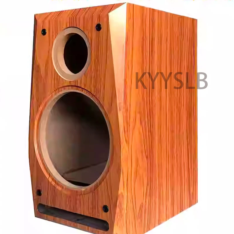 KYYSLB 8-inch maze speaker empty box body two-way wooden bookshelf speaker empty box shell HIFI speaker new wooden box