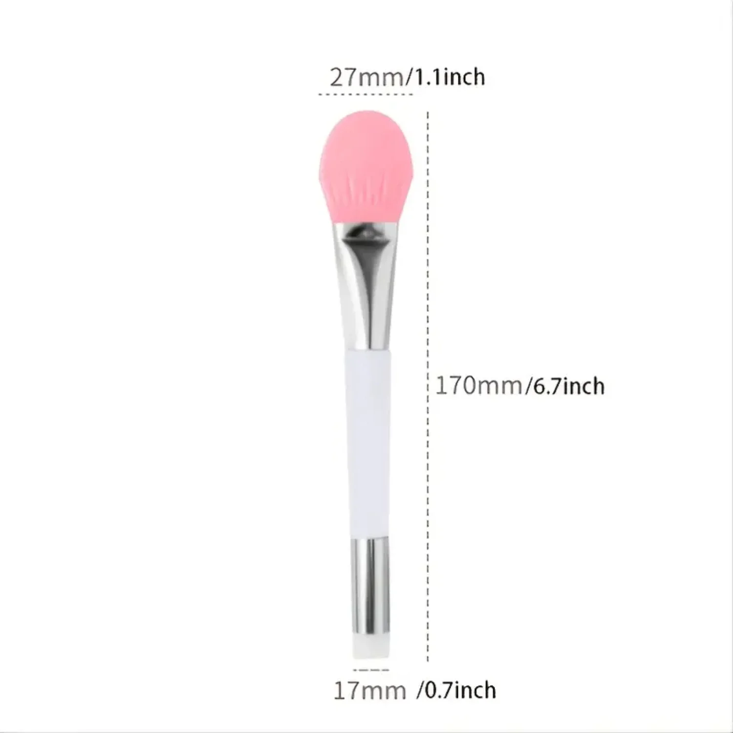 Brosse pour masque facial en Gel de silice souple à Double tête pour masques de boue homogènes-outil de nettoyage doux pour masques de sommeil et Tu Mo Shi