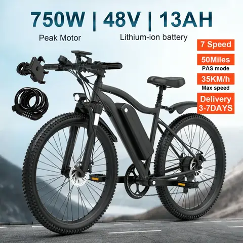 Toofly Electric Bicycle for Adult 26" Mountain ebike with 48V 13Ah Removable Battery 500W Motor