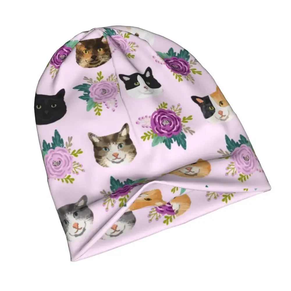 

Florals Skullies Beanies Hat Animal Spring Unisex Street Cap Warm Head Wrap Bonnet Knitting Hats