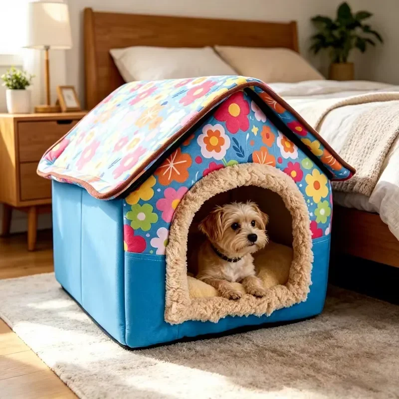 Four Seasons Removable Cleanable Dog Cat Pet Bed Chimney Cave Model Indoor Pet Supplies Manufacturer Wholesale