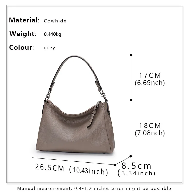 New fashion women\'s bag leather shoulder bag large capacity soft top layer cowhide hourglass bag armpit bag