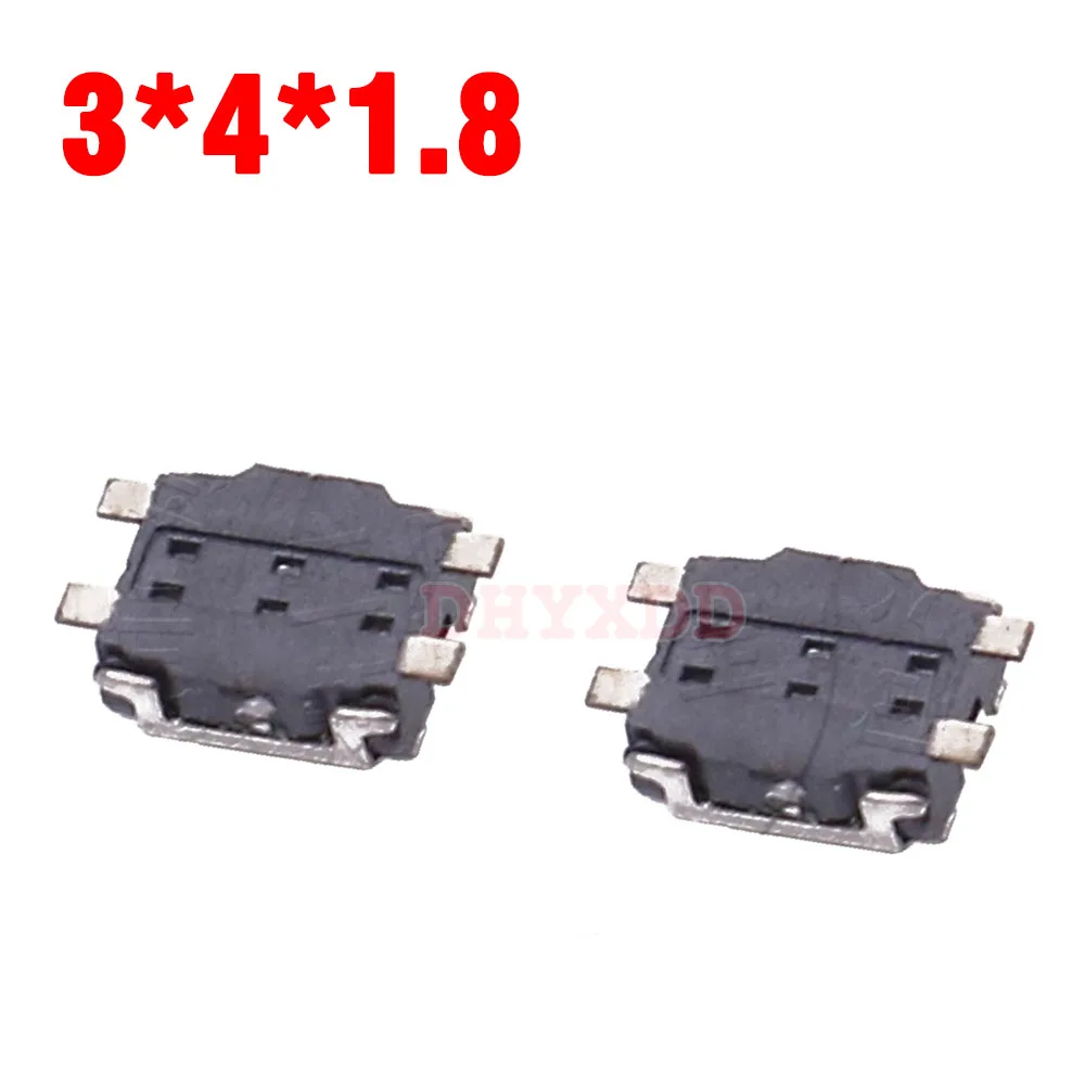 50PCS Micro Switch for Peugeot 307 308 Citroen Triumph Sega Car Remote control key Tactile Tact Push Button Switch 4Pin 3*4*1.8