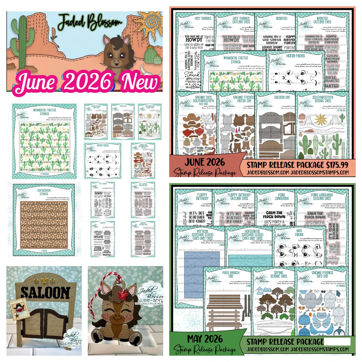 

Jaded Blossom Gnome Friends: Horse Die Hay Thanks Metal Cutting Dies and Stamps for DIY Handmade Scrapbooking Card June 2026 New