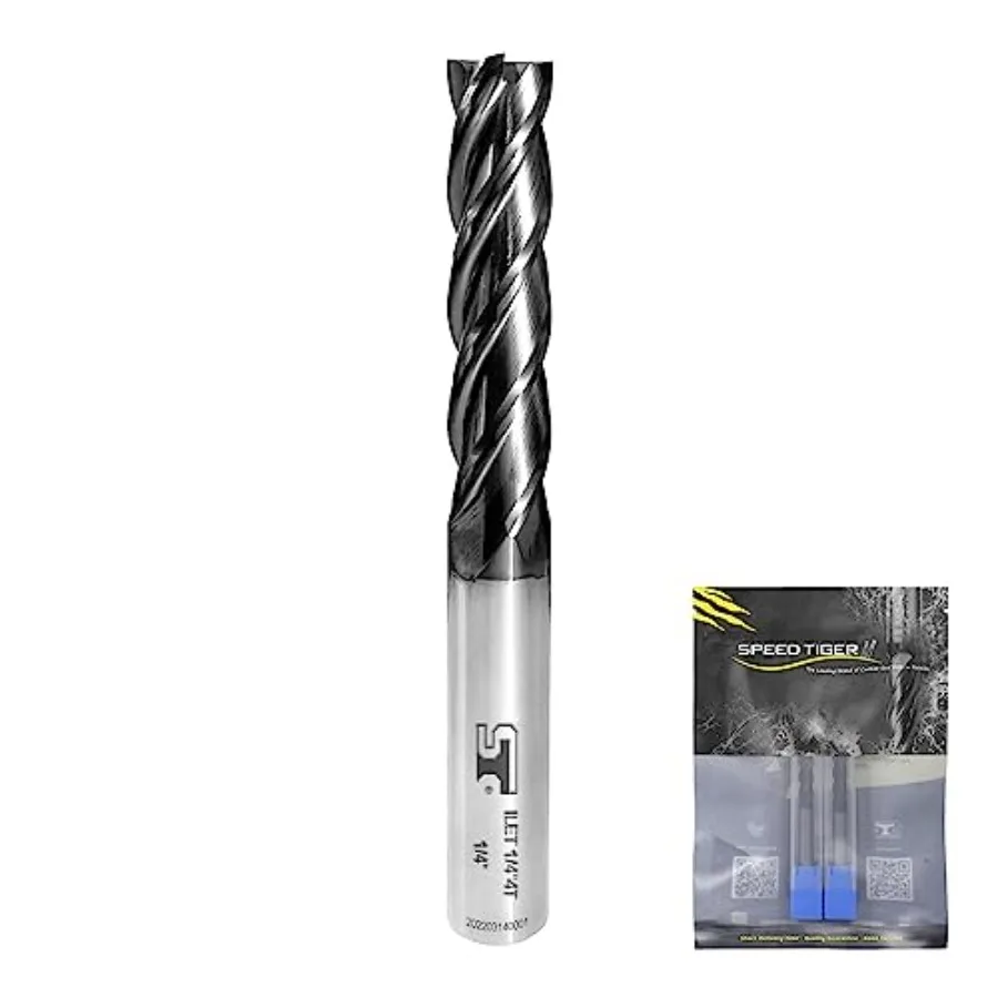 

Microgra Carbide Square Long Flute End Mill -/4" Diameter -/8" Flute Length 4" OVL 4 Flutes - ILET Pieces /4" - for Alloy Steel