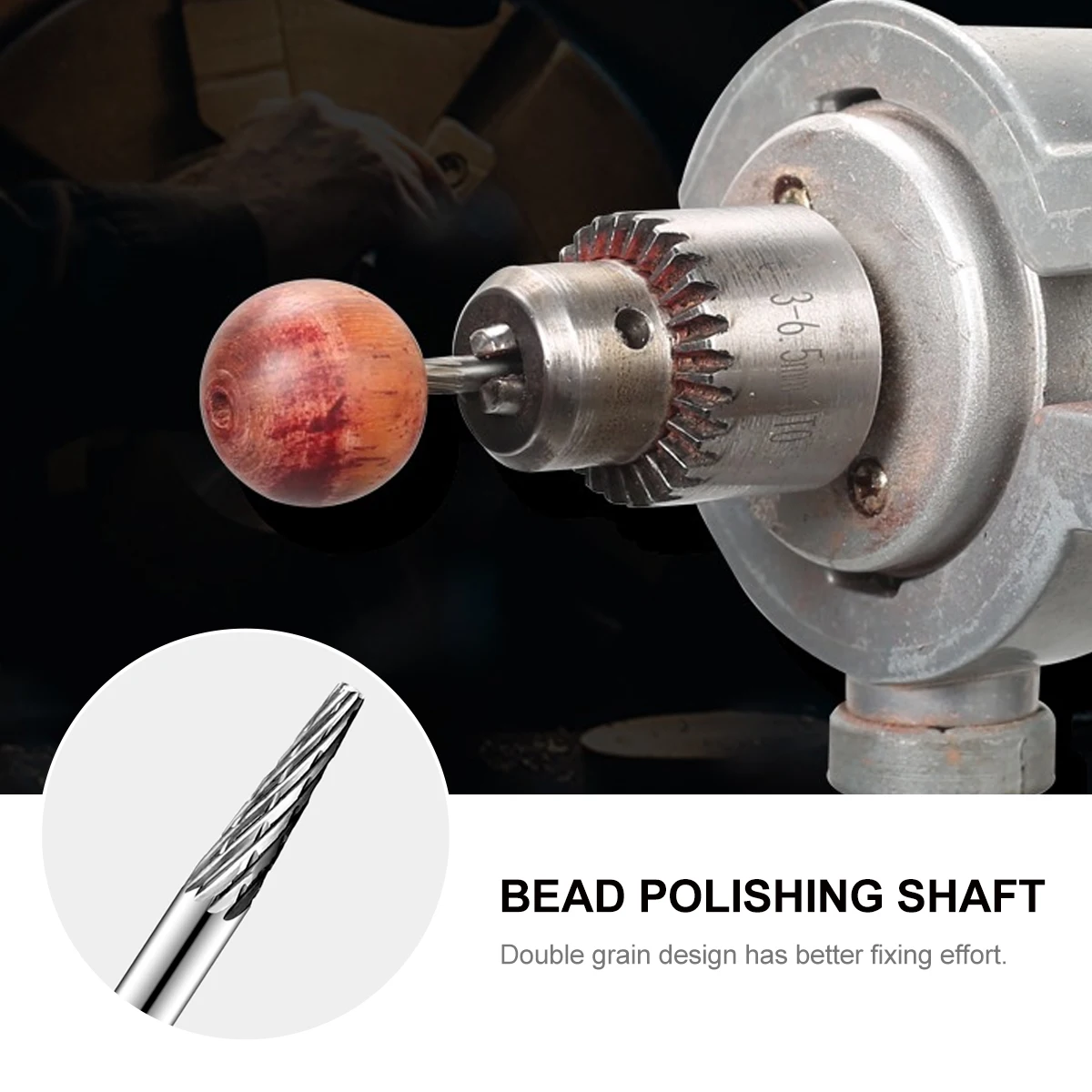 

3 Pcs Bead Polishing Shaft Cylindrical Steel Strong Fixing Bodhi Amber Jade Wooden Beads Grinding Needle Drilling Tool