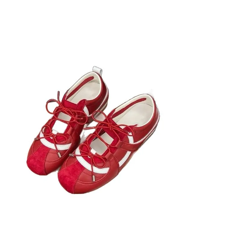 Silver Trainers for Women: Flat Ballet Flats, Retro, Summer, Versatile, Soft-Soled, Casual Sneakers