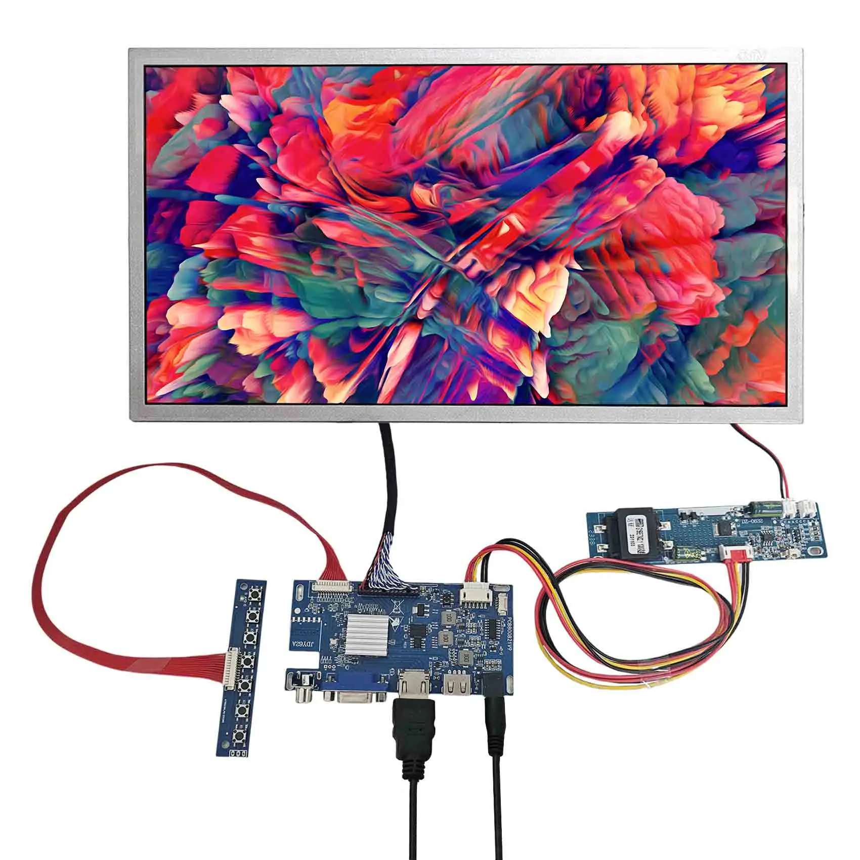 Vga Cvbs Universal Lcd Driver Board And 1920X1080 1000Nits 15.6Inch Ultra High Brightness Advertising Display