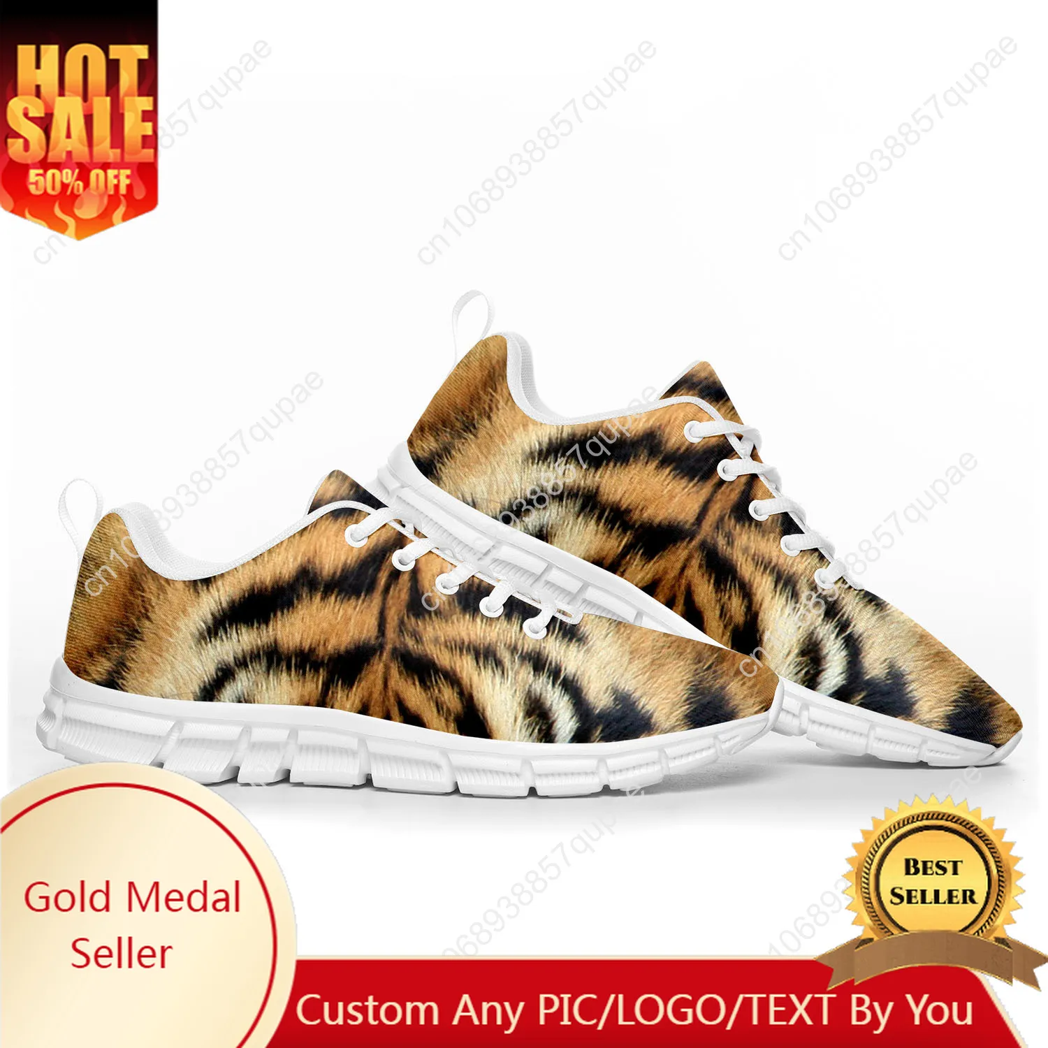 

Tiger Stripe 3D Print Sports Shoes Mens Womens Teenager Sneakers Tide Printed Causal Custom Quality Couple Shoes