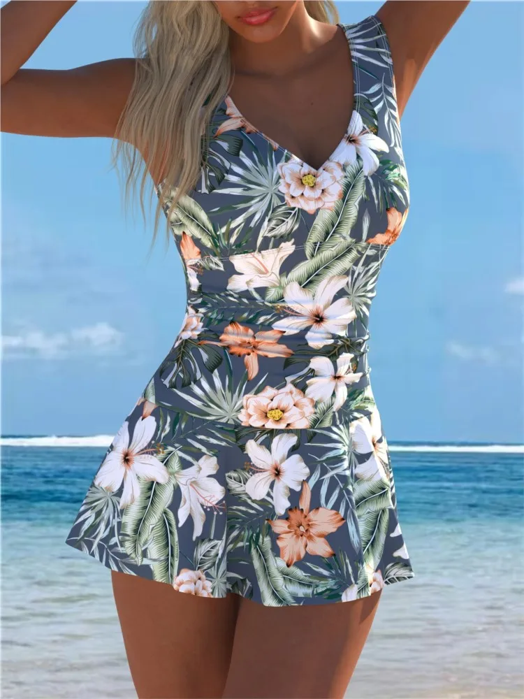 New High Waist Sexy Swimsuit Women Summer Bathing Suit Bikini Set Sleeveless Swimwear Women Beach Swimming Suit For Female