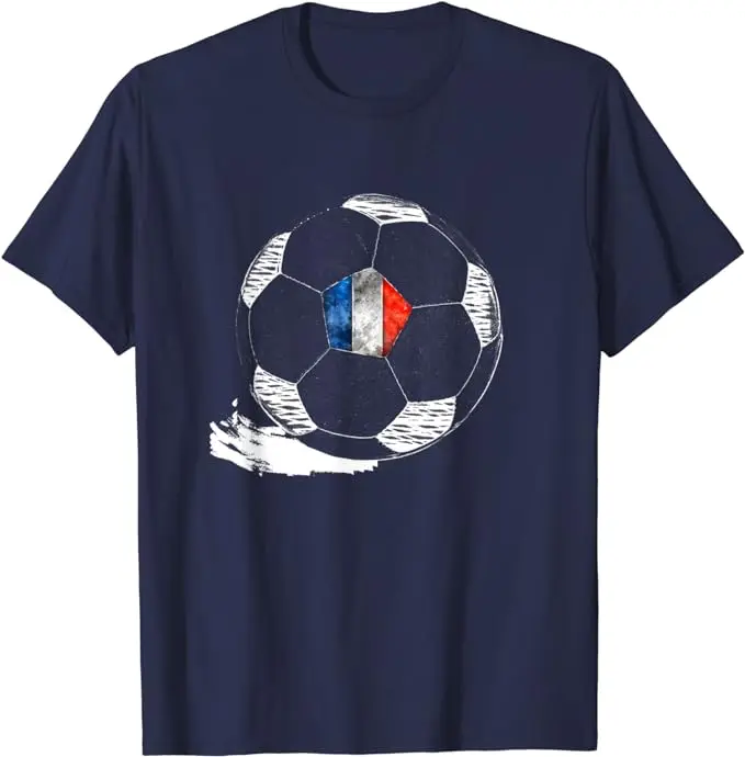 Soccer France Flag T-Shirt French Pride Tee France Football Two Stars Third Loading Clothes Frenchman Sport Foot Fan Team Jersey