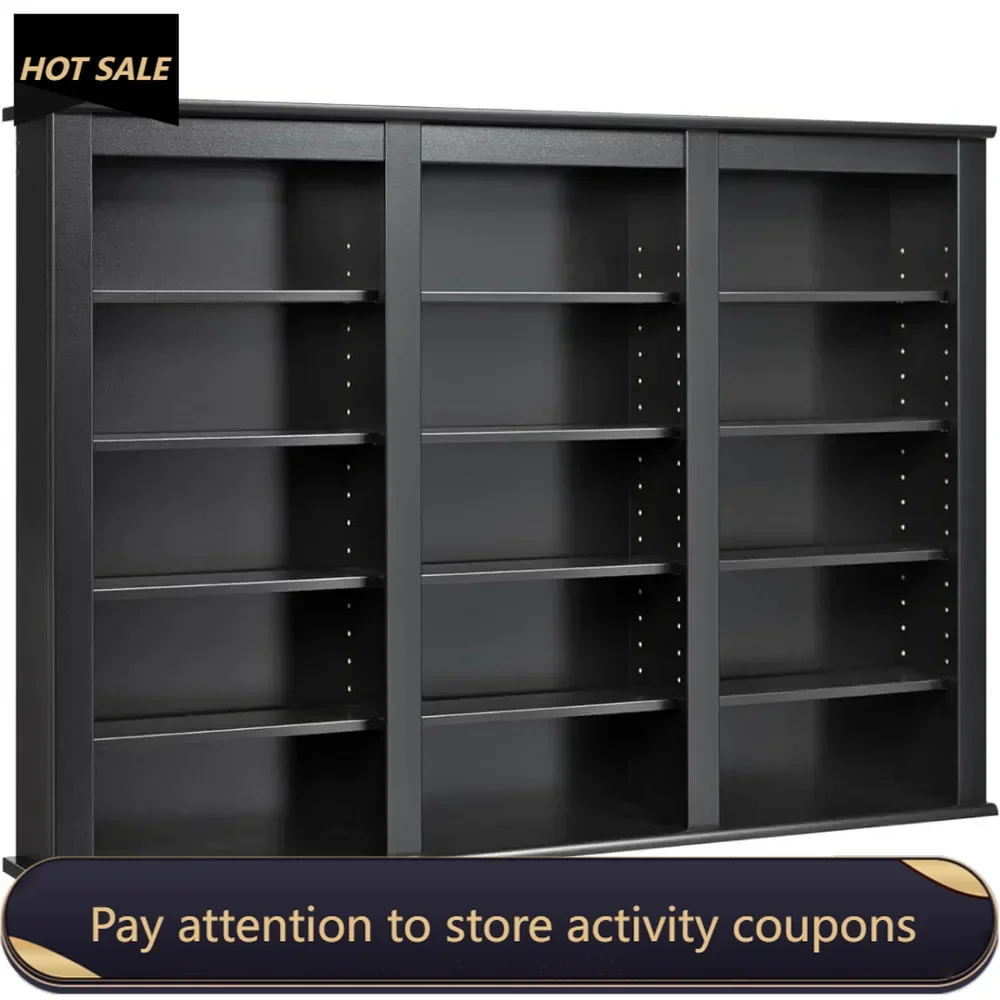 Triple Wall Mounted Storage Ps4 Games Disc Black Freight Free Music Cds Organizer for Music Furniture Floating Shelf Cd Holder