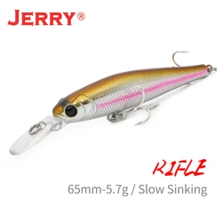 JERRY 6.5cm 4.8g Scales Curved Body Saltwater Freshwater Plastic Floating Rattling Hard Bait Lures Minnow
