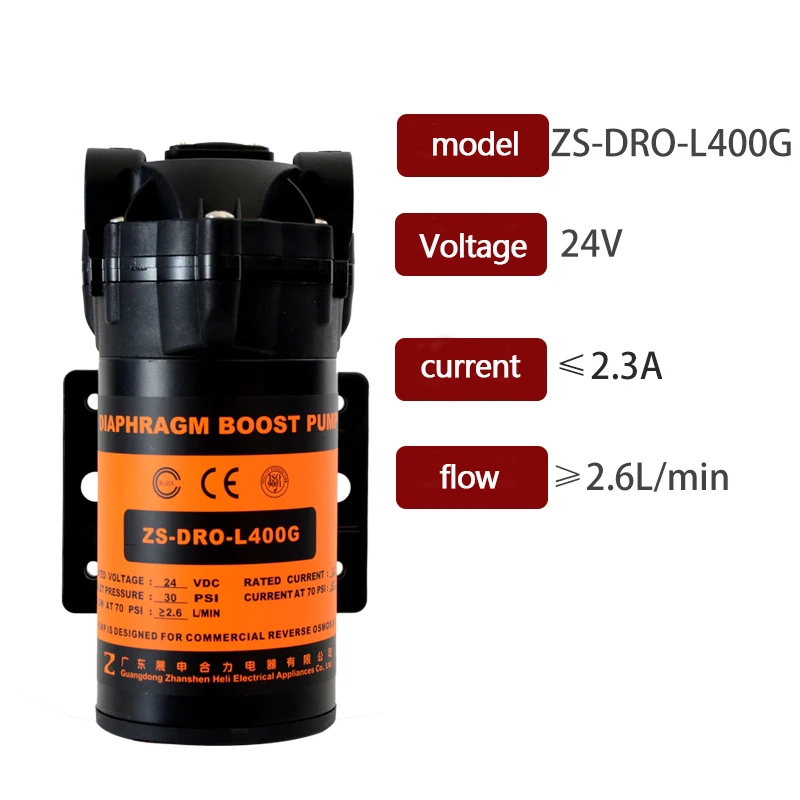electric-diaphragm-ro-water-purifier-booster-pump-with-food-grade-materials-high-flow-rate-up-1000gpd-220v-ac-dc-1-year-warranty