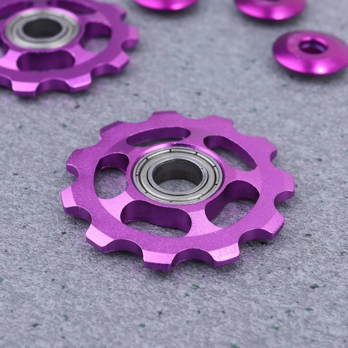 2Pcs Rear Derailleur Pulley Aluminum Alloy 11t Durable Mountain Bike Derailleur Pulley Replacement Long Lasting Use