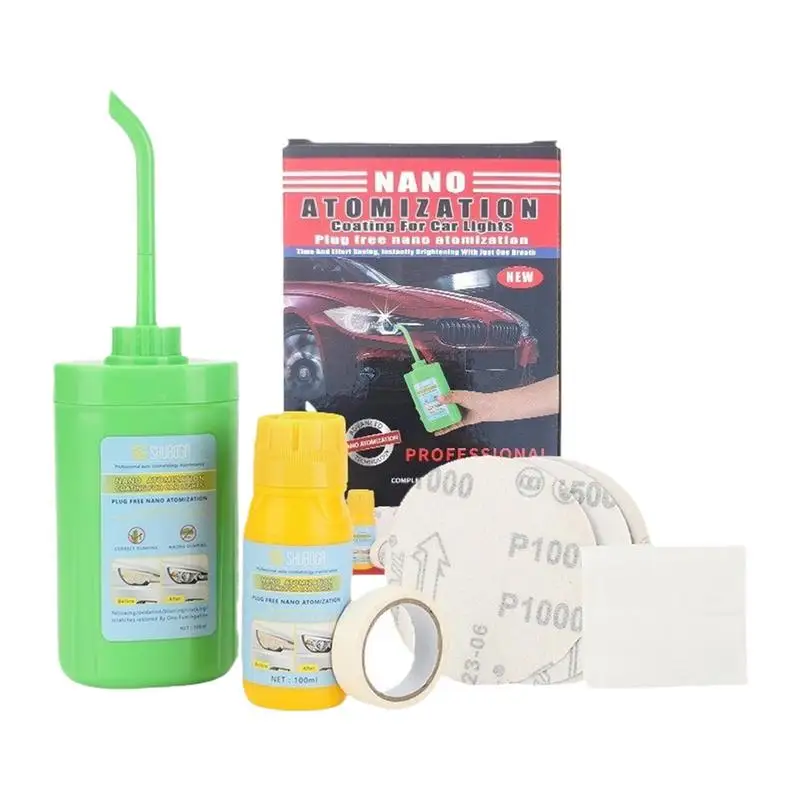 

Car Headlight Cleaning Kit Car Headlights Cleaner Restoration Set Professional Polish Paste For Car Headlights Headlight Lens