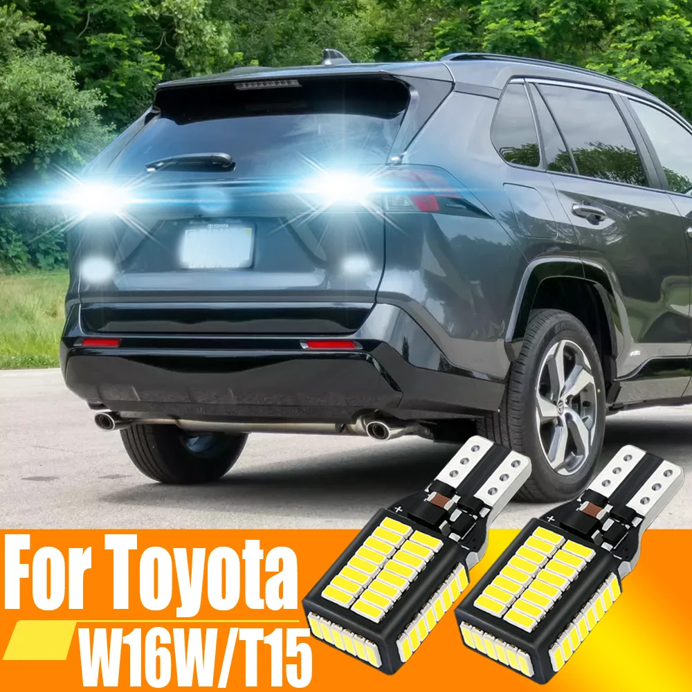 2x LED Reverse Light Bulb Lamp W16W T15 Canbus For Toyota Rav4 Yaris Vitz Avalon Sienna Tacoma Highlander Sequoia Matrix 4Runner