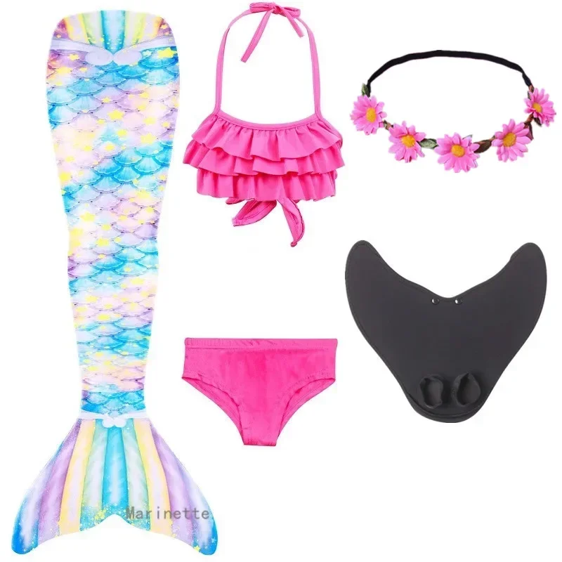 Kinderen Meisjes Zwemmen Zeemeerminstaart Zeemeermin Kostuum Cosplay Kinderen Prinses Partij Fantasie Badpak kan Monofin Fin xmas G gdk toevoegen