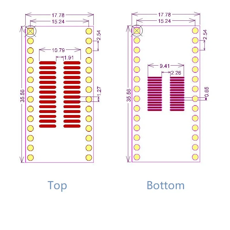 SO SOIC SSOP28 to DIP28 IC Adapter sop28 socket test experiment board pcb