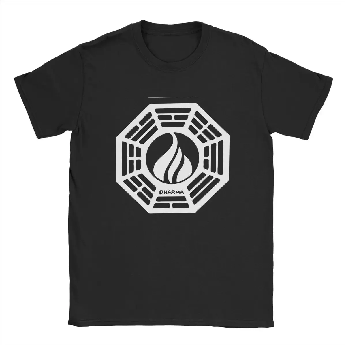 Dharma Initiative Logo Lost TV Show Men's T Shirts Funny Tee Shirt Short Sleeve O Neck T-Shirts Pure Cotton Big Size Tops