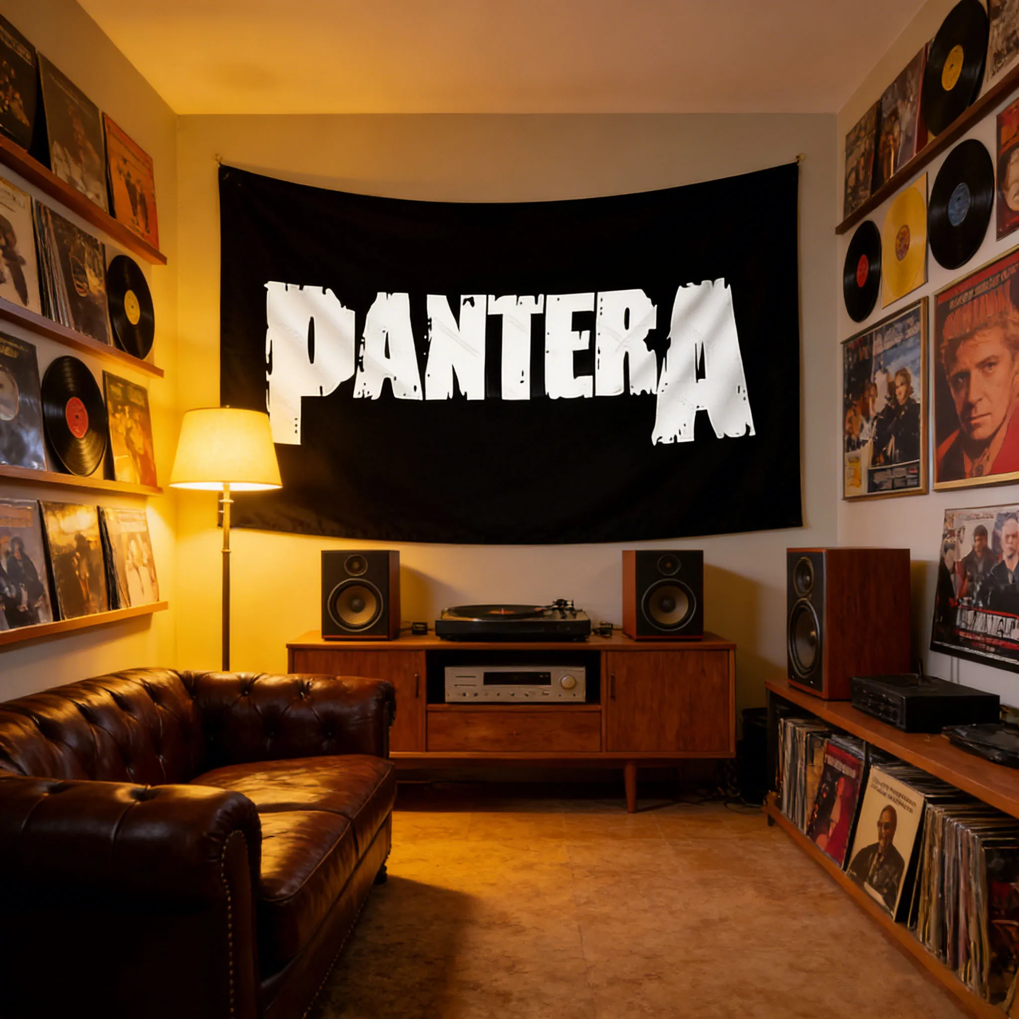Pantera Rock Band Tapestry, Heavy Metal Aesthetic Wall Art for Bedroom, Living Room & Man Cave Decor, Ideal Fan Gift