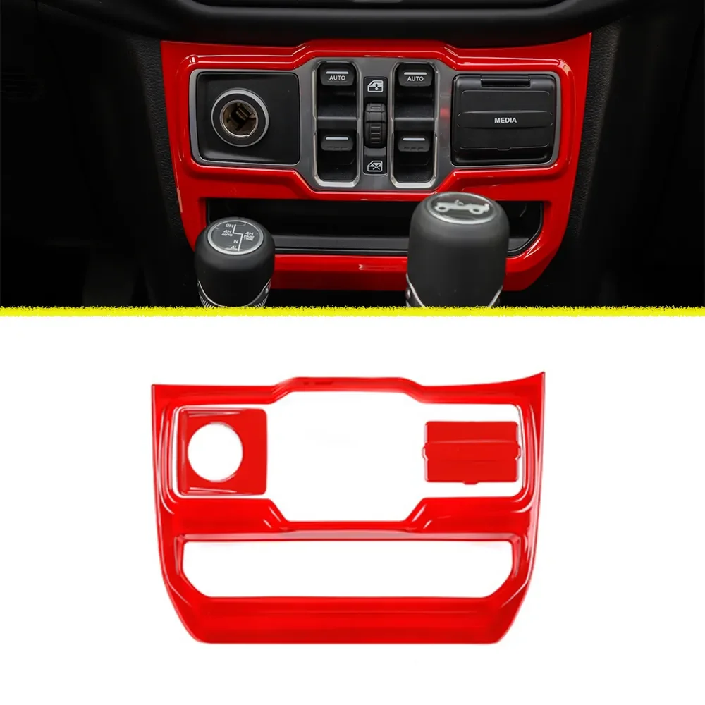 

for Jeep Wrangler JL Gladiator JT 2018-2023 Cigarette Lighter/ USB Socket Trim/ Window Control Decoration Cover Car Accessory