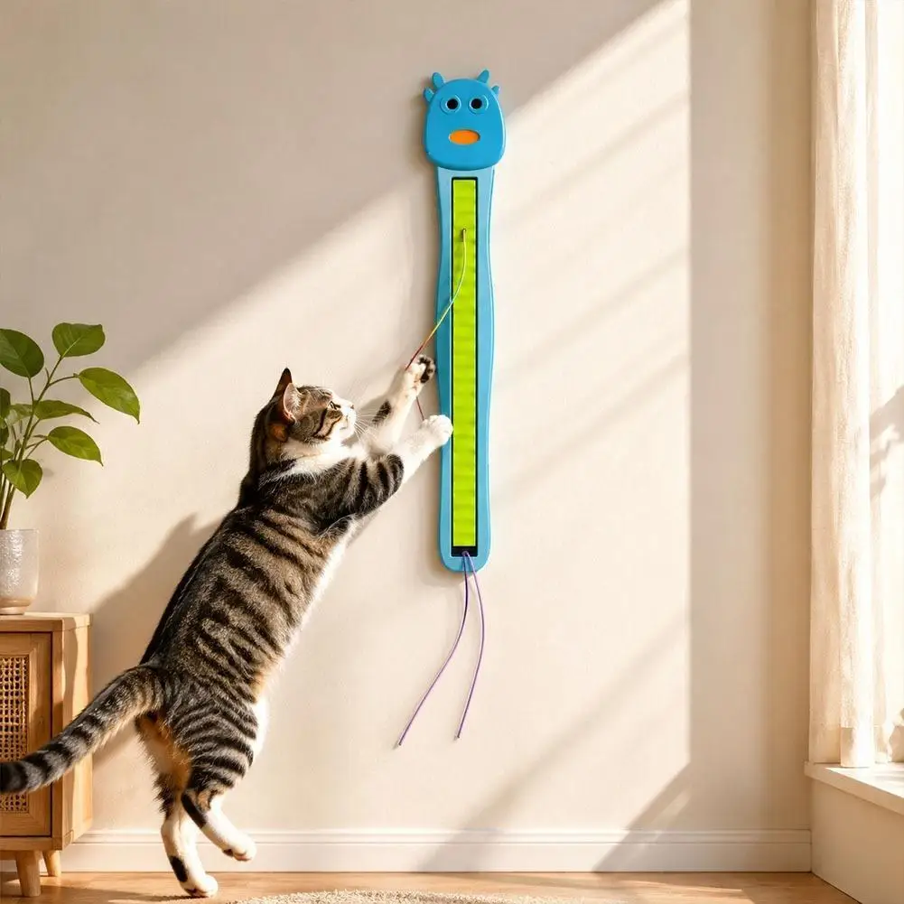 Wall-mounted Automatic Cat Funny Toy Automatic Rope Twirling Convenient USB Charging Pet Toys Funny Flying Cat Funny Artifact
