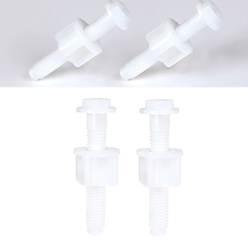 2 uds pernos de bisagra tornillo pernos de bisagra de inodoro artículos de baño blancos reparación de inodoro fácil instalación plástico de calidad