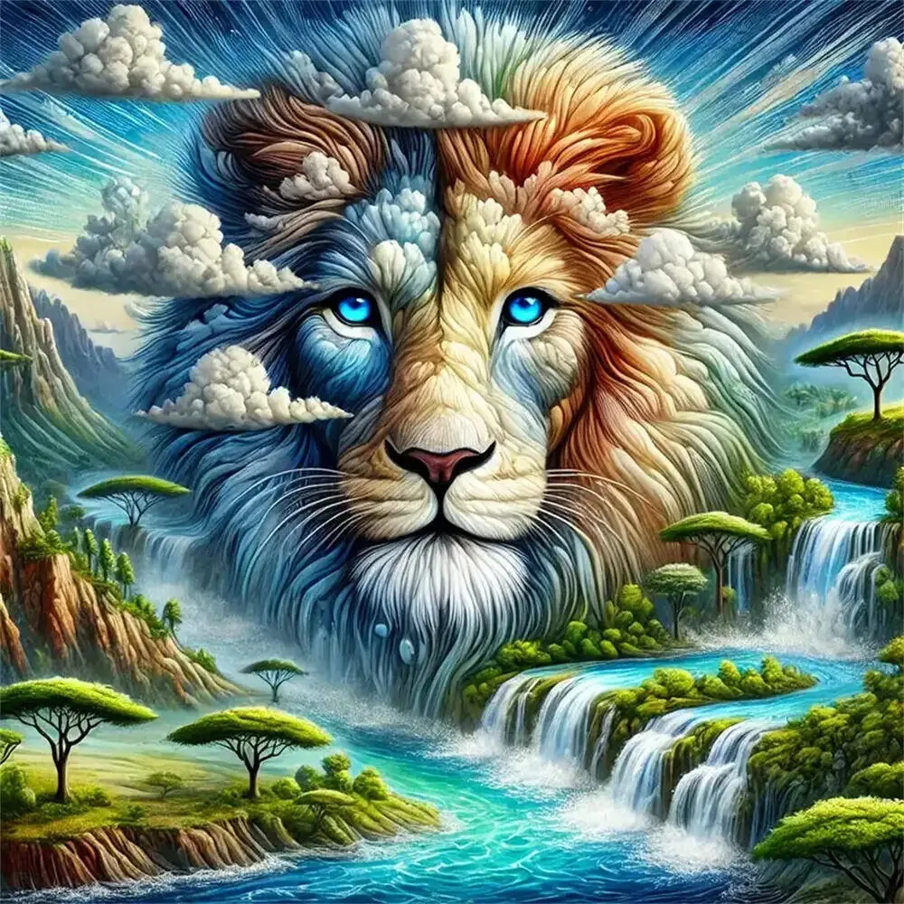 

500 Pieces Jigsaw Puzzle for Adults Lion Animal Paper Puzzles Home Decor Wall Display Festival Gift