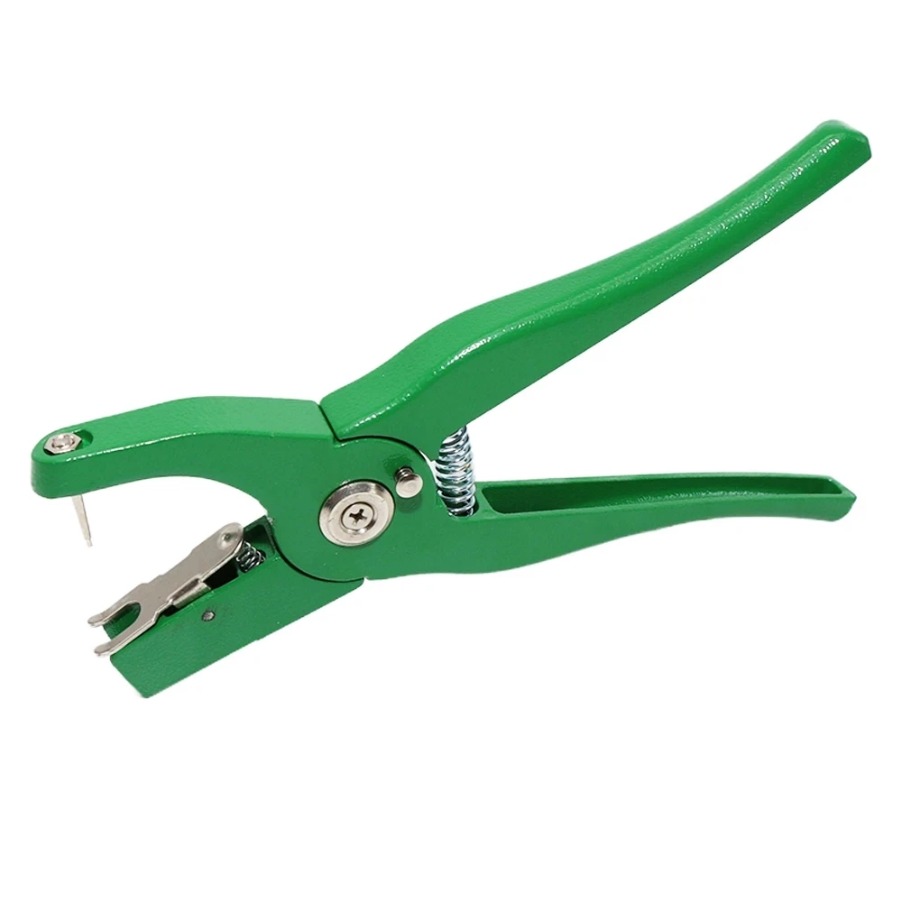 1Pcs Animal Ear Tag Pliers Control Device Green Metal Ear Thorn Clamp Swine Cow Sheep Rabbit Identification Tool Hole Puncher