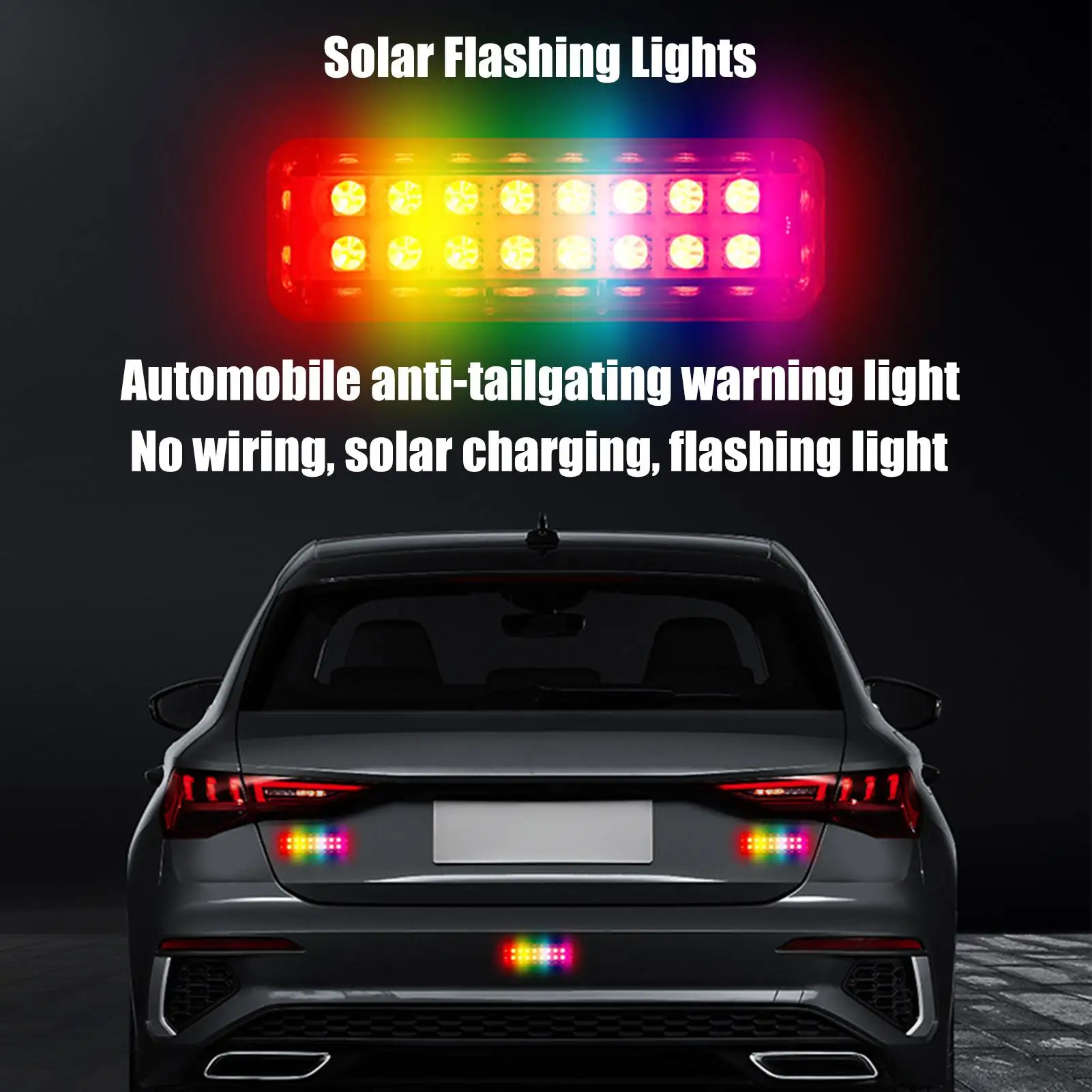 Solarna lampa ostrzegawcza o wysokiej jasności, stabilnym świetle, migająca, światła awaryjne dla rodziny, przyjaciół, entuzjastów, ciężarówek i samochodów.