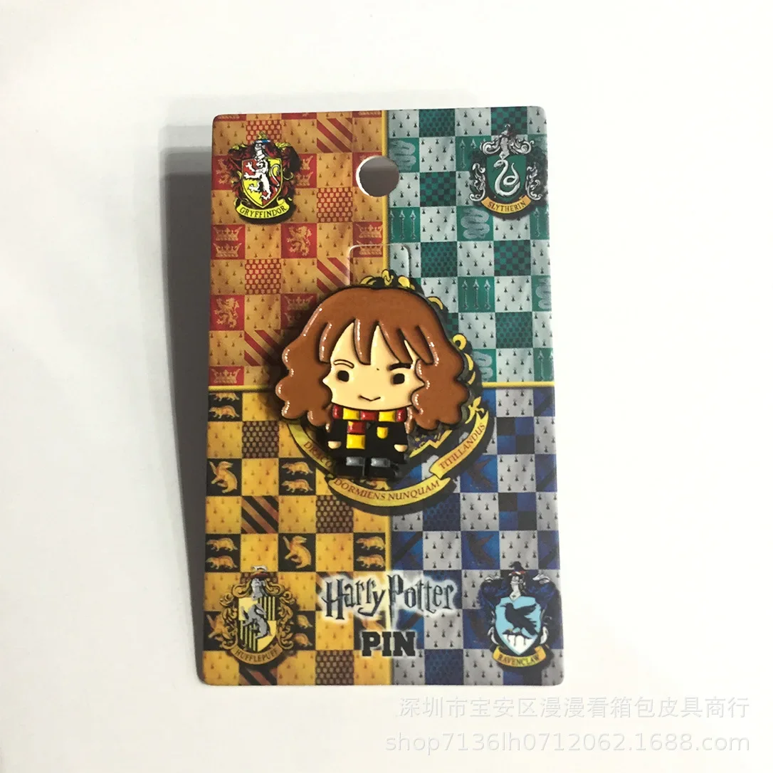 Anime Harries Figure School Badge Potters Pins Brooches Chestpin Hermione Ron Cosplay Props Kids Adult Birthady Gift Toy