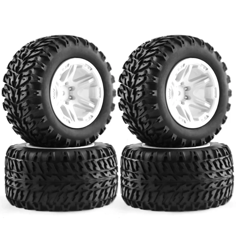 

1set 105mm diameter Rubber Wheel Tire Tyre with 12mm Hex For 1/16 MJX Hyper Go H16 16207 16208 16209 16210