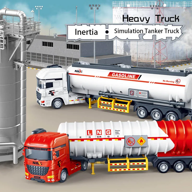 

Children Inertia Car Toy Simulation Tanker Transporter City Engineering Car Toy Mould Creative Pull Back Car Boys Birthday Gift