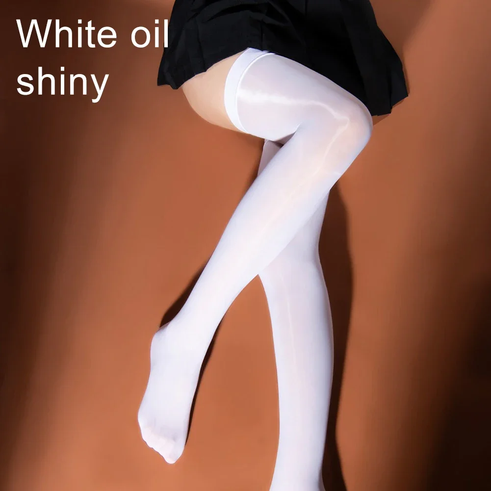 Sexy Lingerie Women's Oiled Jk Stockings Long Knee Slim See Through Stockings