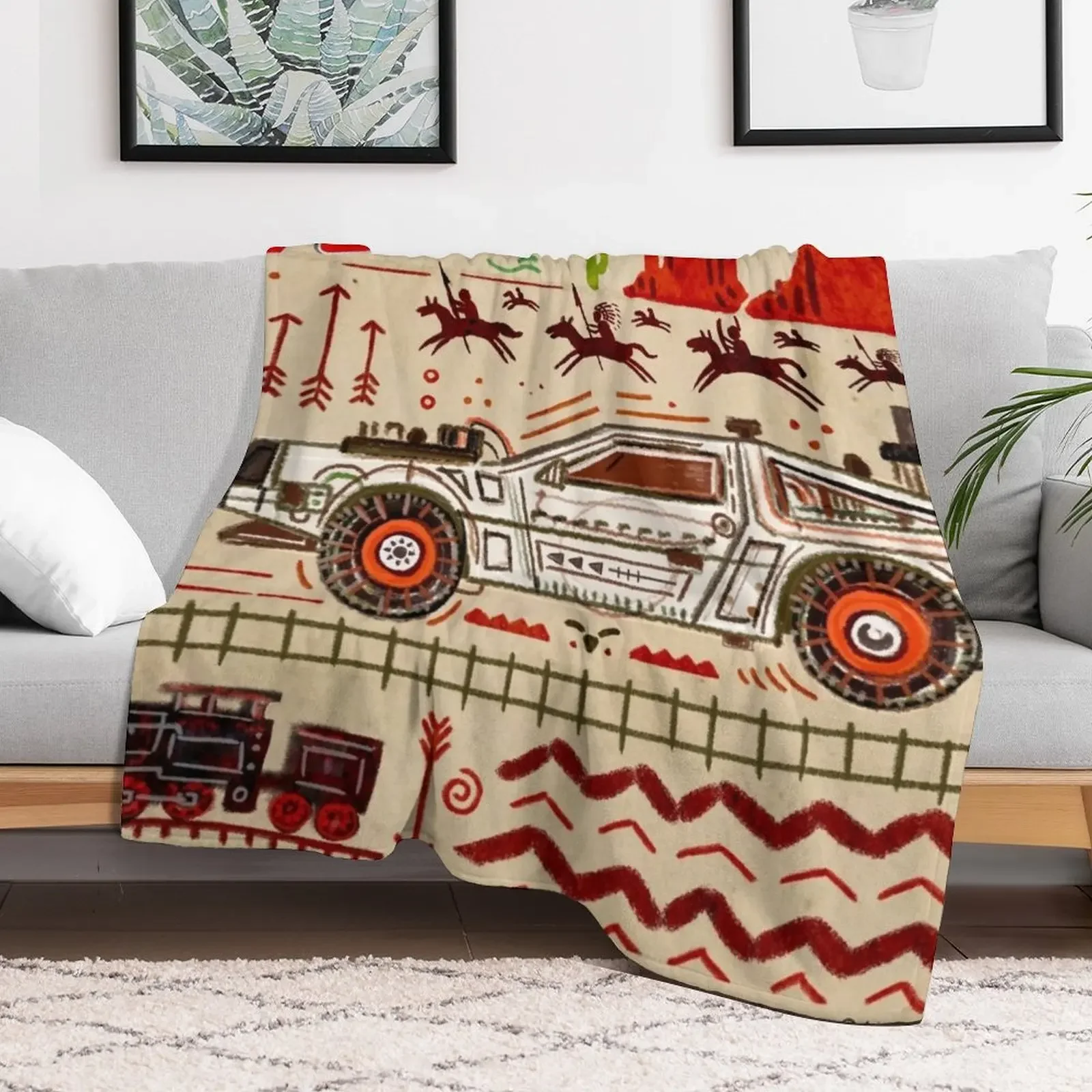 1885 Delorean Throw Blanket Comforter Hairy manga Personalized Gift Blankets