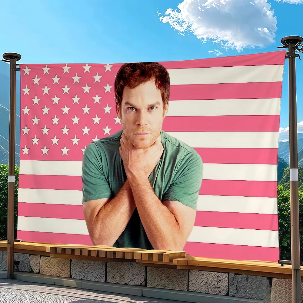Michael C. Hall D-Dexter Flag Tapestry Outdoor Party Bedroom Living Room Dormitory Decorative Themed Wall Hanging Banner Gift
