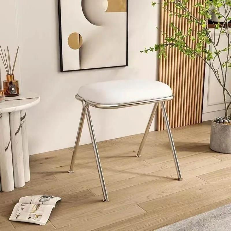 

Medieval stool simple modern makeup chair Internet celebrity stainless steel makeup stool
