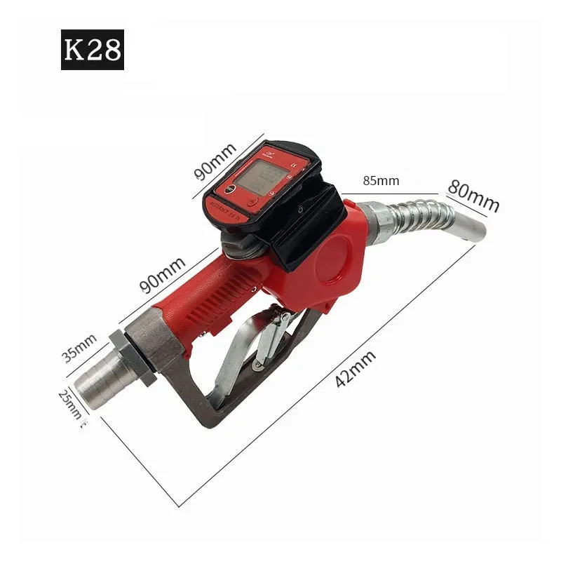 Imagem -03 - Digital Flow Meter Fuel Bocal Pistola de Gasolina Querosene Diesel Alumínio Fuel Injection Tool K28 K29