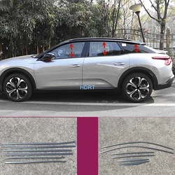 Car Styling Window Strip Glass Side Door Edge Molding Body Trim Accessories Exterior Sticker For Citroen C5-X C5 X C5X 2021 +