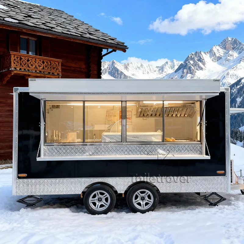 

Customizable Luxury Pizza Food Truck Custom-Made Mobile Food Trailer Outdoor Food Truck Trailer for Night Market Snacks