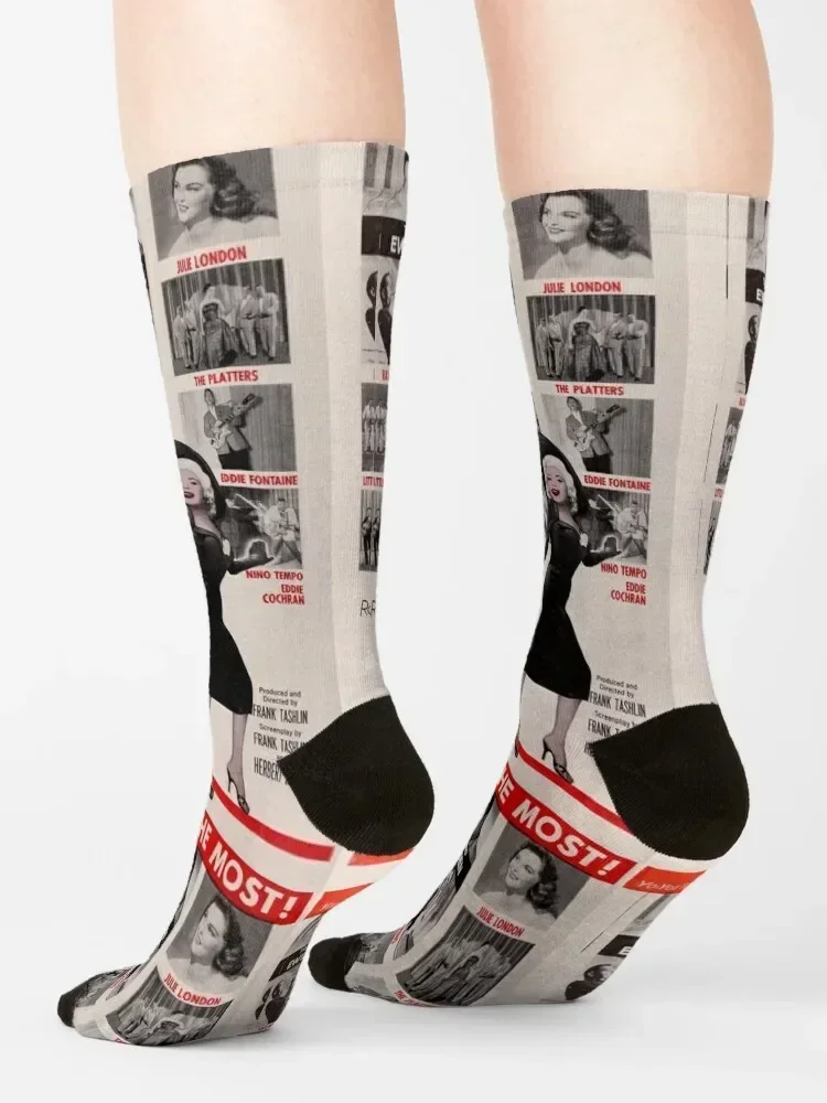 The Girl Can't Help it JAYNE MANSFIELD Fats Domino Little Richard Gene Vincent Socks gifts kids gym Boy Socks Women's