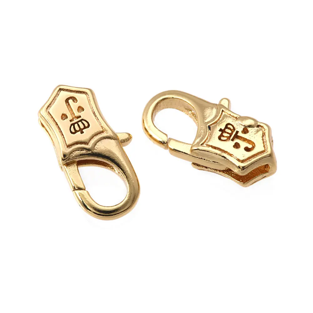 Karabinerverschlüsse aus 18 Karat Gold, Messing, Verbindungsverschlüsse, Schmuck, Halsketten, Armbänder, Herstellung von Zubehör, DIY-Zubehör – Detail 35