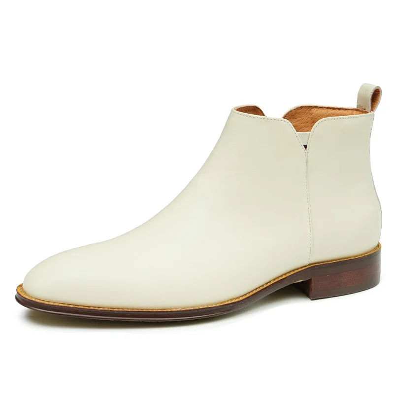 Retro Mens Ankle Boots Luxury Genuine Leather Handmade Quality Comfortable Autumn British Style Wedding Party Social Shoes Man image 5