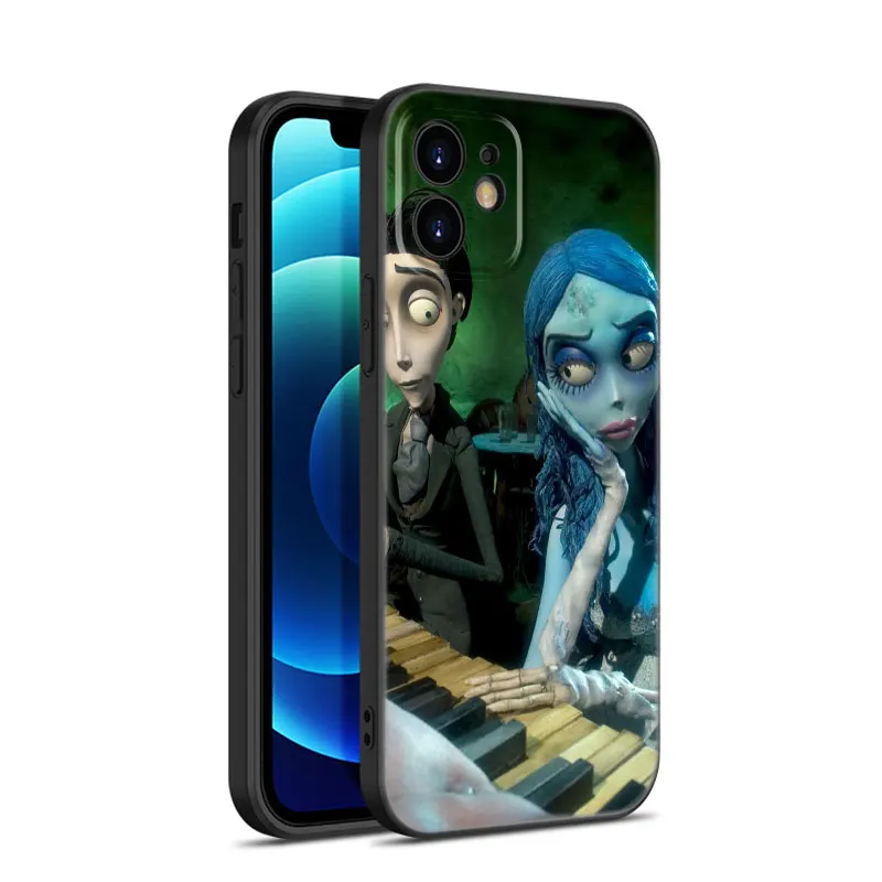 The Movie Corpse Bride Phone Case For Apple iPhone 12 13 Mini 11 14 15 Pro Max 7 8 Plus X XR XS SE 2020 2022 Black Silicone Case