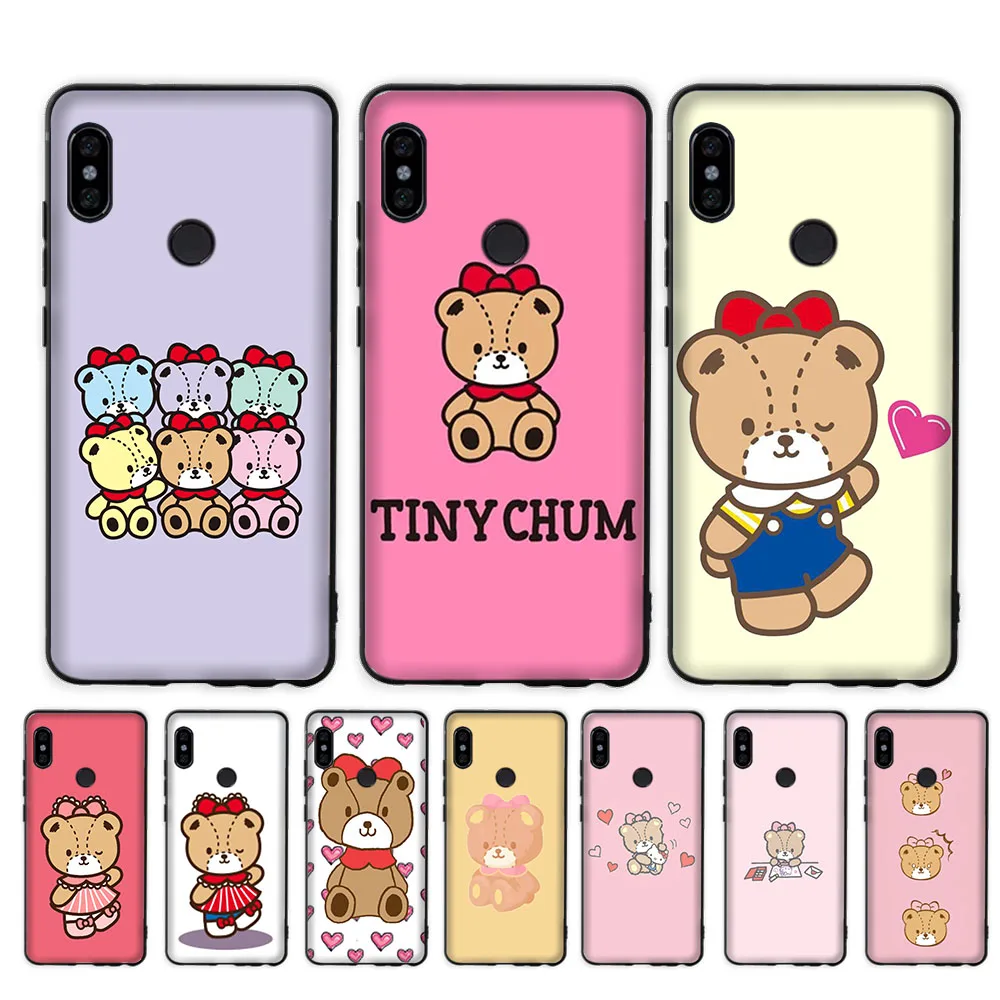 Case for Samsung Note 8 9 10 20 Quantum 2 S22 Ultra S21 Plus S20 FE S10 Lite Black Soft Cover ZR52 Tiny Chum