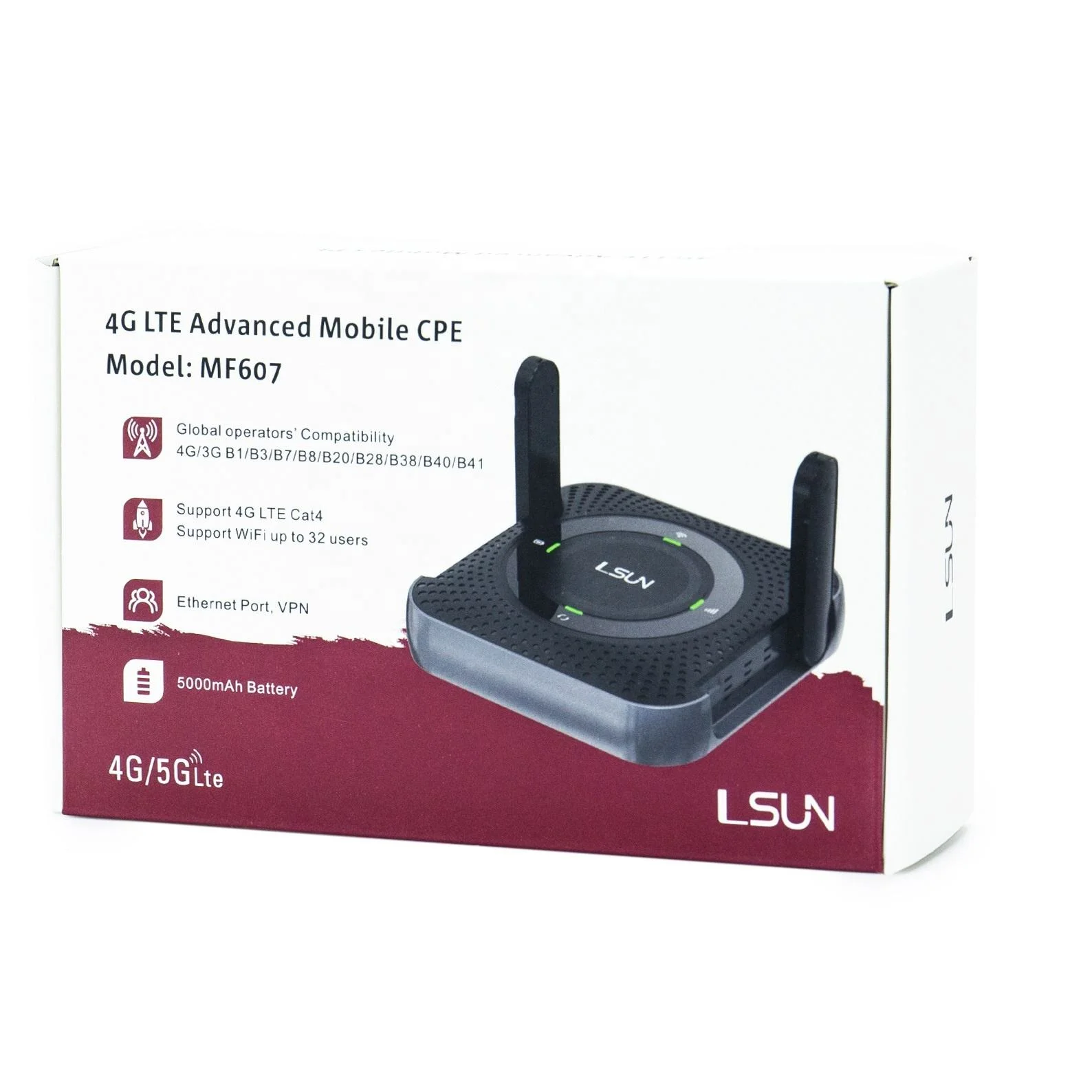 

4G LTE CPE Router Mini WiFi Pocket Router Cat4 CPE 5000mah Battery High Quality Sim Card