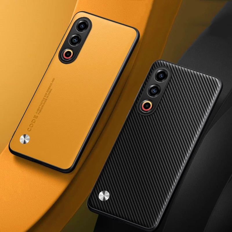 EUCAGR Luxus Ultradünne Leder-Handyhülle für Meizu 21 Note 21Pro, schlichte Haut, stoßfeste, weiche Rückseite für Meizu 21 Pro